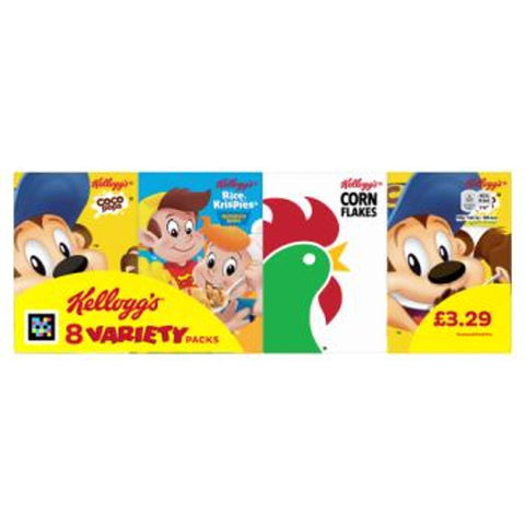 Kellogg's 8 Variety Packs Cereals 196g