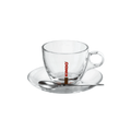 Kimbo Cappuccino Cup & Saucer – Glass - CAFELAX