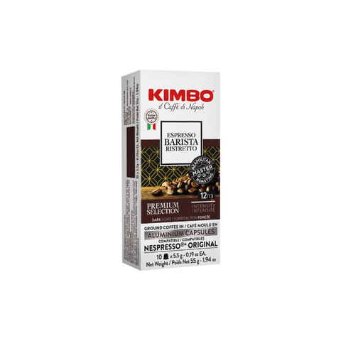 Kimbo Espresso Barista Ristretto Coffee Capsules - 10 Capsules " ALUMINIUM CAPSULES" - CAFELAX