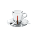Kimbo Espresso Cup & Saucer – Glass - CAFELAX