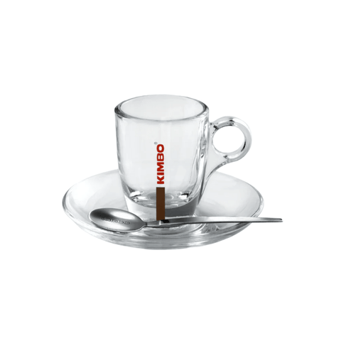 Kimbo Espresso Cup & Saucer – Glass - CAFELAX