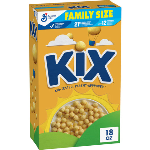 Kix Crispy Corn Puffs General Mills Cereal 340g