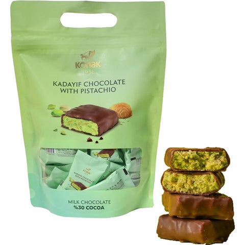 Konak Chocolate WIth Pistachio Milk Chocolate 30% Cocoa 500g