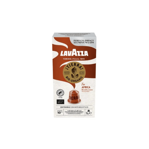 “BB:31-8-2025” Lavazza Tierra Bio For Africa Organic Coffee Capsules - 10 Capsules - CAFELAX