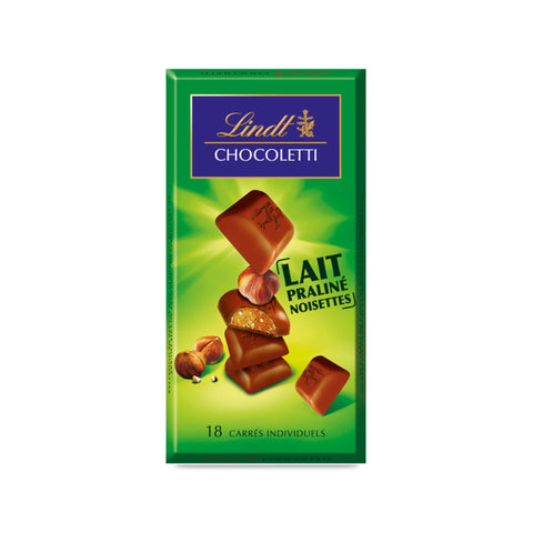 Lindt CHOCOLETTI Milk Chocolate Praline Hazelnut Chocolate Bar 100g