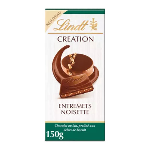 Lindt CREATION Milk Chocolate Dessert Chocolate with Hazelnut 150g