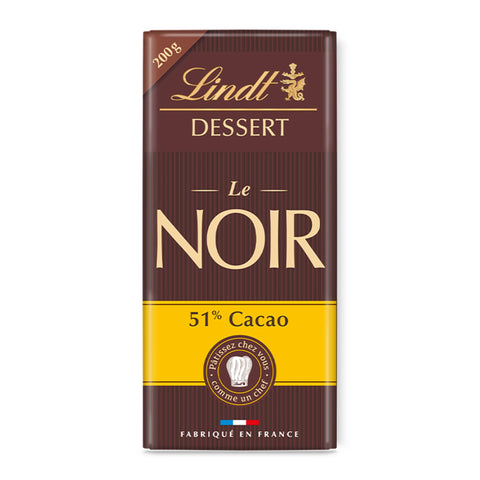 Lindt Dessert Dark Chocolate 51% Cocoa 200g