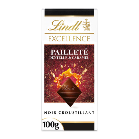 Lindt EXCELLENCE Black Glitter Caramel Lace Dark Chocolate 100g