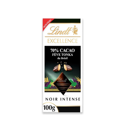 Lindt Excellence 70% Dark & Brazilian Tonka Bean Chocolate 100g