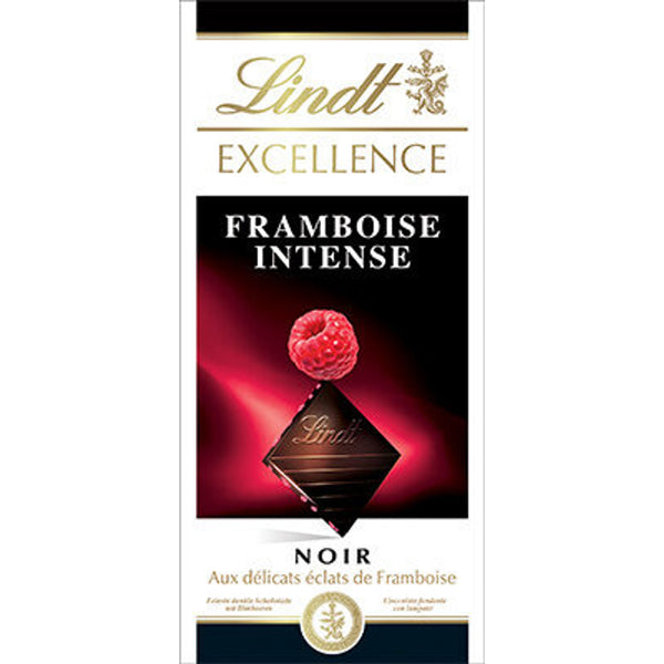 Lindt Raspberry Intense Lindt Excellence Dark Chocolate Raspberry Intense 100g – CAFELAX