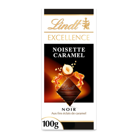 Lindt Excellence Dark Chocolate With Hazelnut & Caramel 100g
