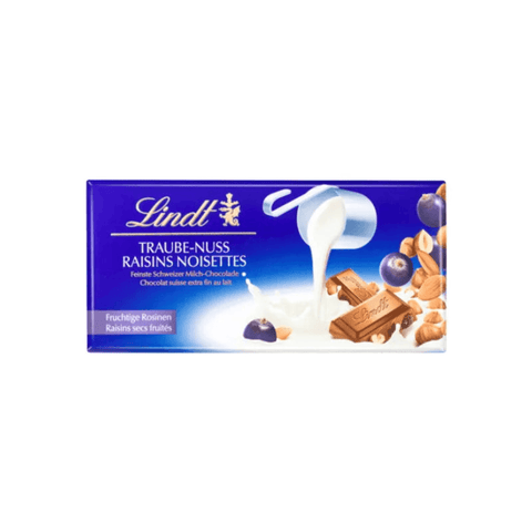 Lindt Extra Milk Chocolate With Raisins & Nuts 100g - CAFELAX
