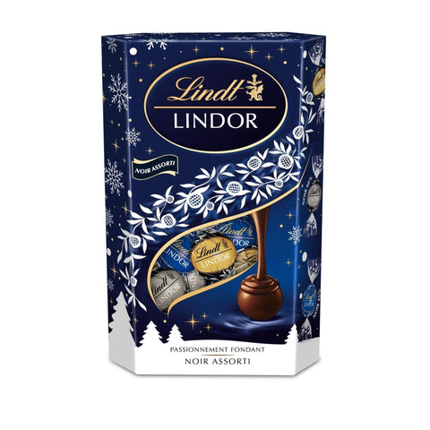 Lindt Lindor Dark Assorted Chocolate Truffles Box 337g
