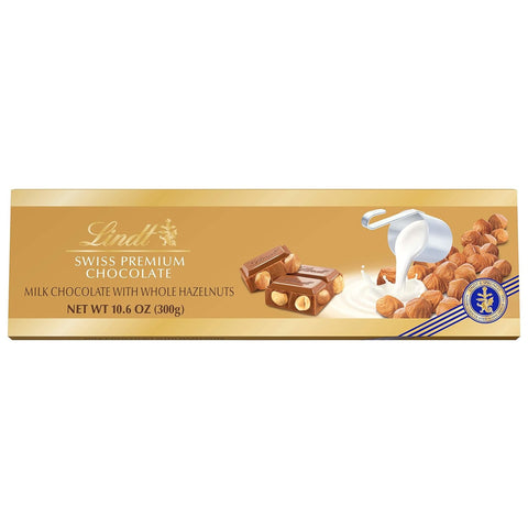 Lindt Swiss Premium Chocolate Milk & Hazelnut 300g