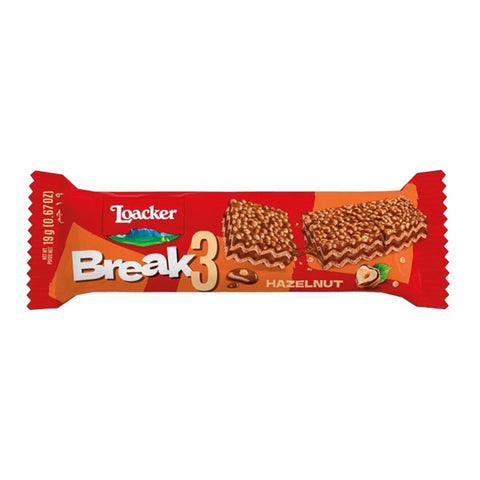 Loacker Break 3 Hazelnut Wafer 19g