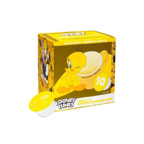 Looney Tunes - Kids Edition - Tweety's Banana Flavoured Dolce Gusto Coffee Capsules - 10 Capsules - CAFELAX