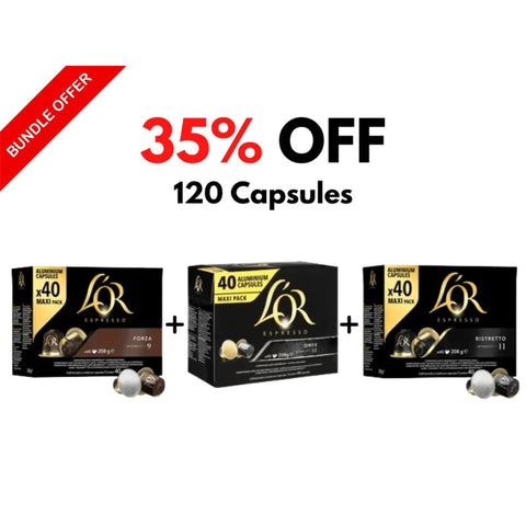 L'or Coffee Capsules Bundle - 120 Capsules - CAFELAX