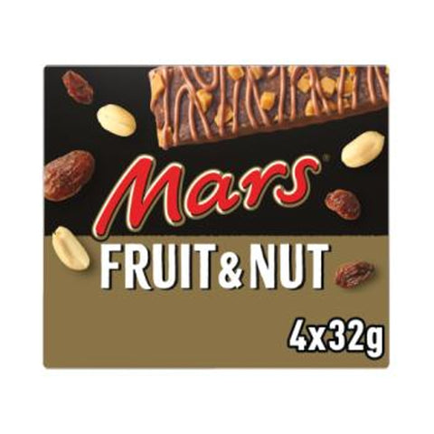 Mars Chocolate Fruit & Nut Bar - 4 Bras - 128g
