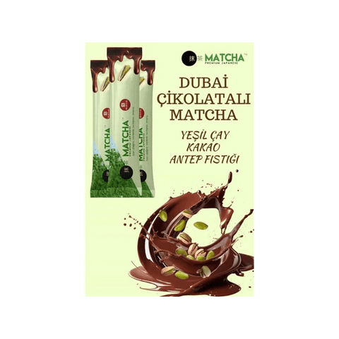 Matcha Premium Japanese Detox Dubai Chocolate Matcha Cacao Pistachio 20 Sachets - CAFELAX