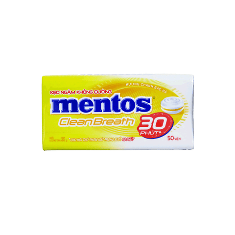Mentos Clean Breath Sugar Free Limon Mint Gum 35g