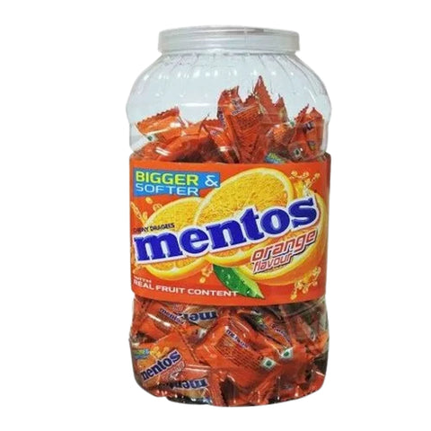 Mentos Orange With Fruit Content Jar toffee 567g