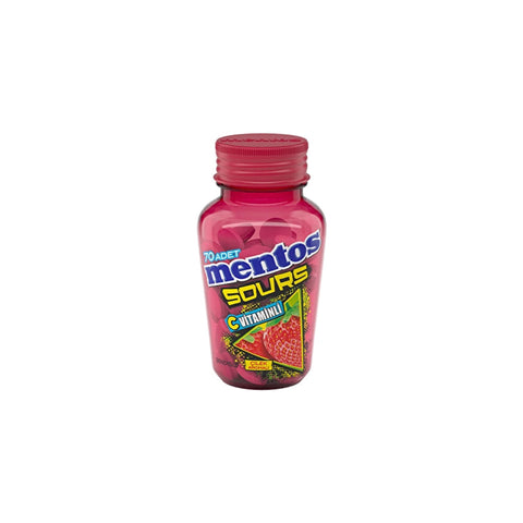 Mentos Sugar-Free Sour with Vitamin C and Strawberry Flavor 49g