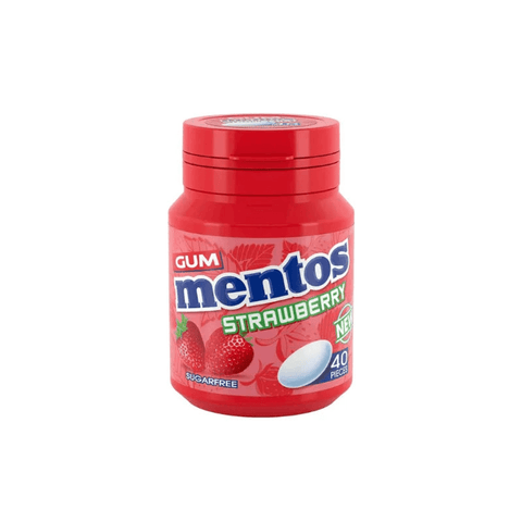 Mentos Sugarfree Strawberry Gum - 40 Pieces - CAFELAX