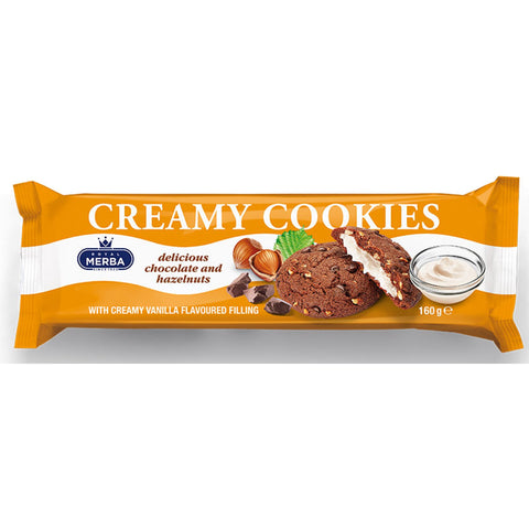Merba Hazelnut Chocolate With Creamy Vanilla Filling 160g