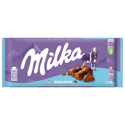 Milka Luflee Alpenmilch Bubbly Chocolate 90g