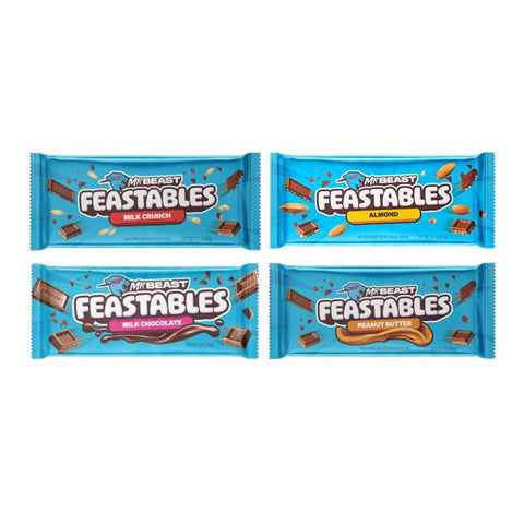 Mr Beast Feastables 4 Variants Chocolate Bar 4*60g