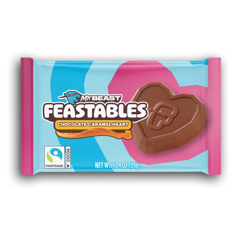 Mr Beast Feastables Chocolate Caramel Heart 35g