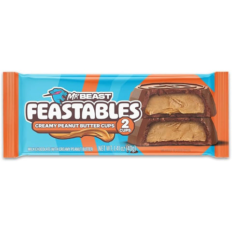 Mr Beast Feastables Chocolate Creamy Peanut Butter 2 Cup 40g