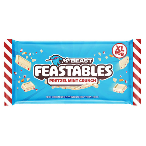 Mr Beast Feastables Pretzel Mint Crunch Chocolate 95g