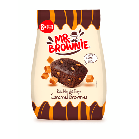 Mr. Brownie Chocolate with Caramel Pieces Brownies Cake 200g