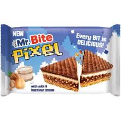 Mr.Bite Pixel Milk & Hazelnut Cream Wafer 30g