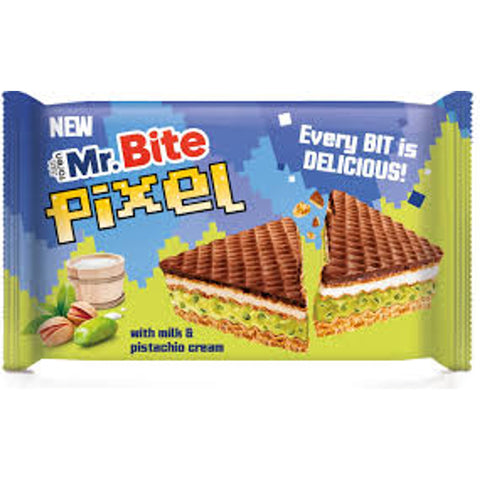 Mr.Bite Pixel Milk & Pistachio Wafer 28g