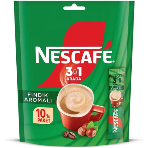 Nescafe 3*1 With Hazelnut Instant Coffee 10 Sachets - CAFELAX