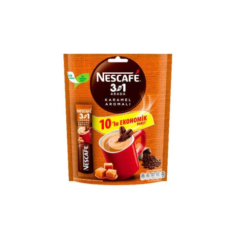 Nescafe 3in1 Arada Karamel Aromali 10 Sachets - CAFELAX