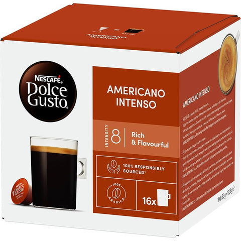Nescafe Amricano Intenso Dolce Gusto Coffee Capsules - 16 Capsules - CAFELAX