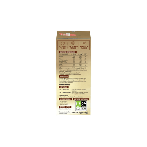 Nescafe Cappuccino Unsweetened 8 Sachets - CAFELAX