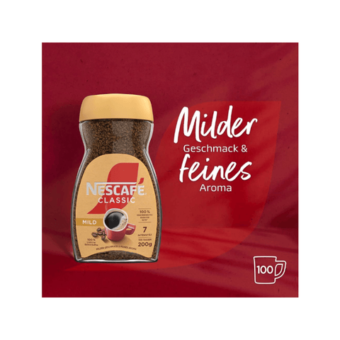 Nescafe Classic Mild Instant Coffee 200g - Imported - CAFELAX