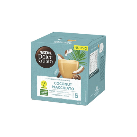 Nescafe Coconut Macchiato Dolce Gusto Coffee Capsules - 12 Capsules - CAFELAX