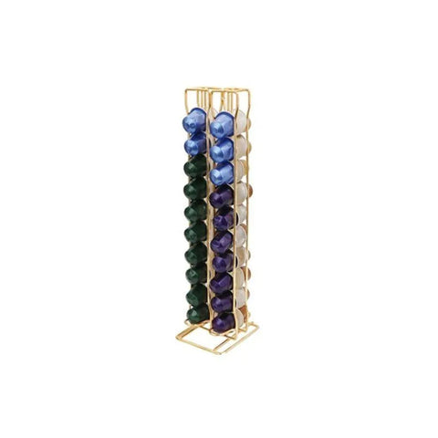 Nespresso Capsules Holder - 40 Capsules - Gold - CAFELAX
