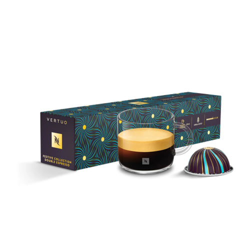 Nespresso Festive Collecthion Double Espresso Vertuo Capsules - 10 Capsules