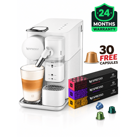 Nespresso Lattissima One Espresso Capsules Machine + 30 Free Capsules - 24 Months Warranty