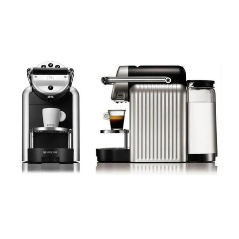 Nespresso Zenius Professional Capsules Espresso Machine - Silver + 50 Nespresso Professional Variant Capsules +Double Glass Espresso Cup - CAFELAX
