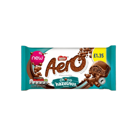 Nestle Aero Hazelnut Flavour Chocolate Bar 90g - CAFELAX