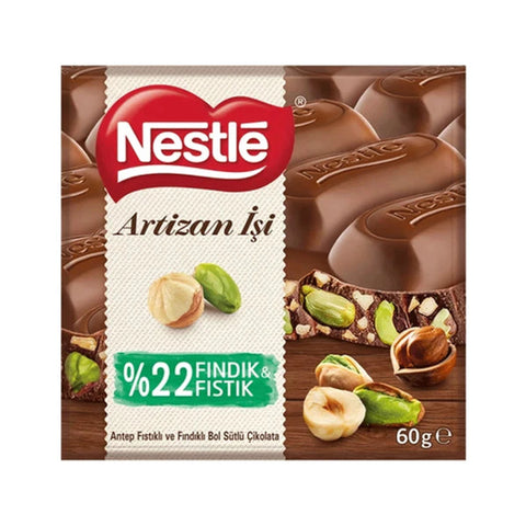Nestle Artizan Isi Chocolate With 22% Pistachio % Hazelnut 60g