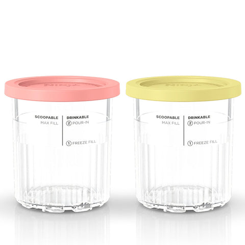 Ninja CREAMi XL tubs 2 Pack, Compatible with NC500 Series CREAMi Ice Cream Makers - 10 * 1 Machines