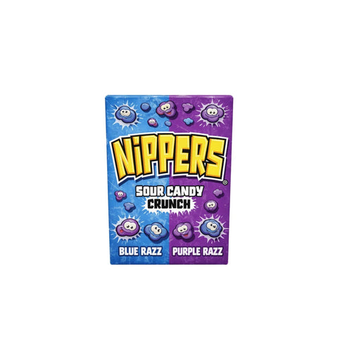 Nippers Screamers Blue Razz & Purple Razz Sour Candy Crunchy 30g